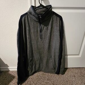 Route 66 Mens 2XL Charcoal Heather 1/4 Zip Pullover Fleece Sweatshirt
